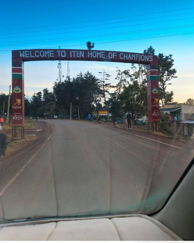 Iten road arch gateway in Elgeyo Marakwet County, Kenya